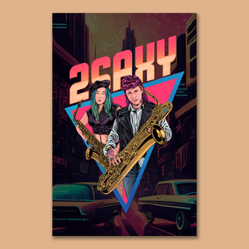 2SAXY Retro Autographed Poster (11x17)